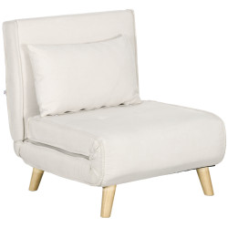 Fotoliu extensibil Homcom 839-875V00CW (Cream White) Thumb
