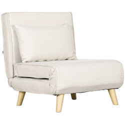Fotoliu extensibil Homcom 839-875V00CW (Cream White) Thumb