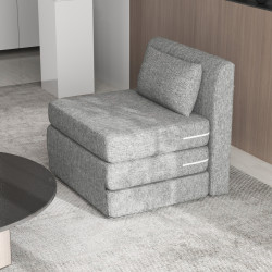 Fotoliu extensibil Homcom 83B-076V00GY (Grey) Thumb