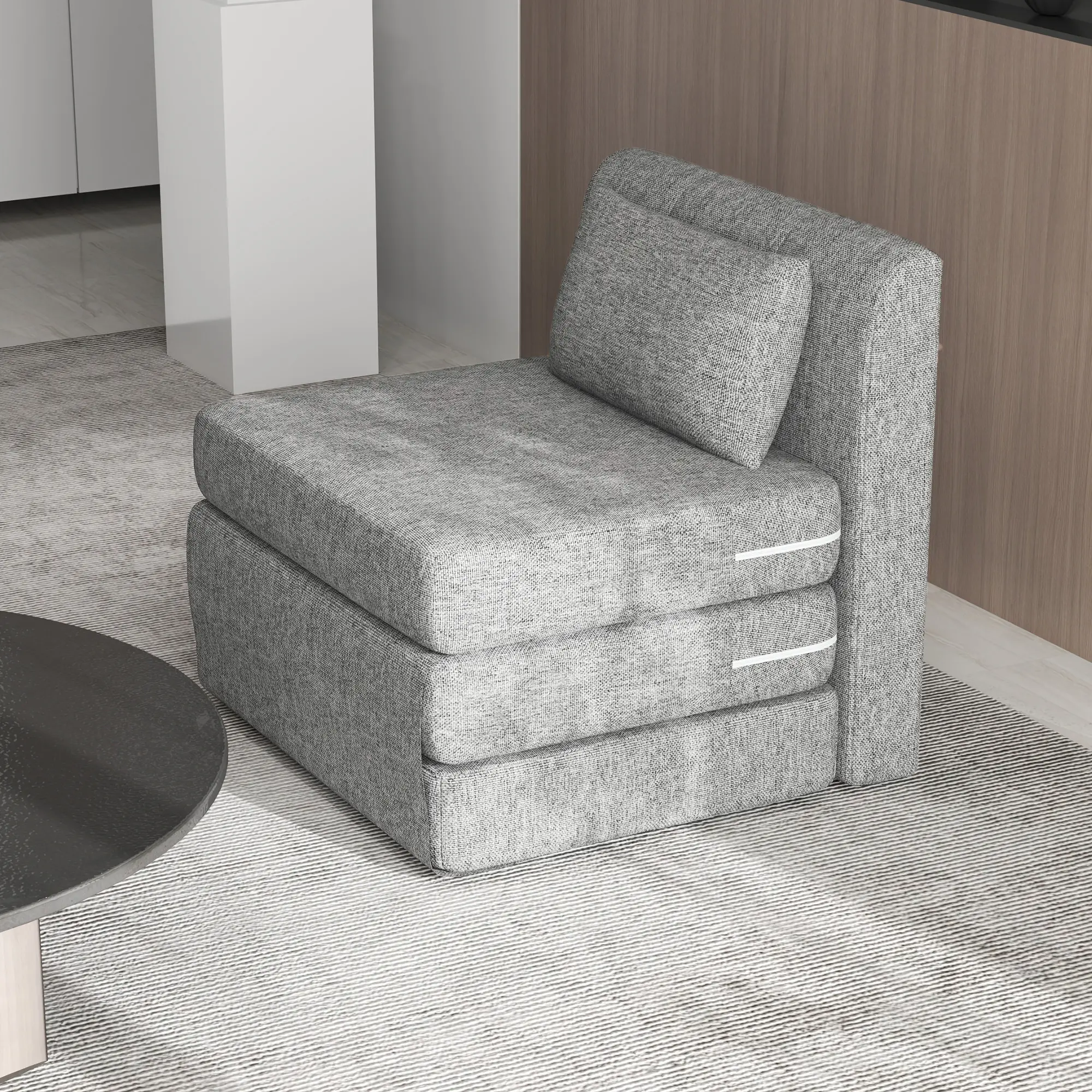 Fotoliu extensibil Homcom 83B-076V00GY (Grey) - 5