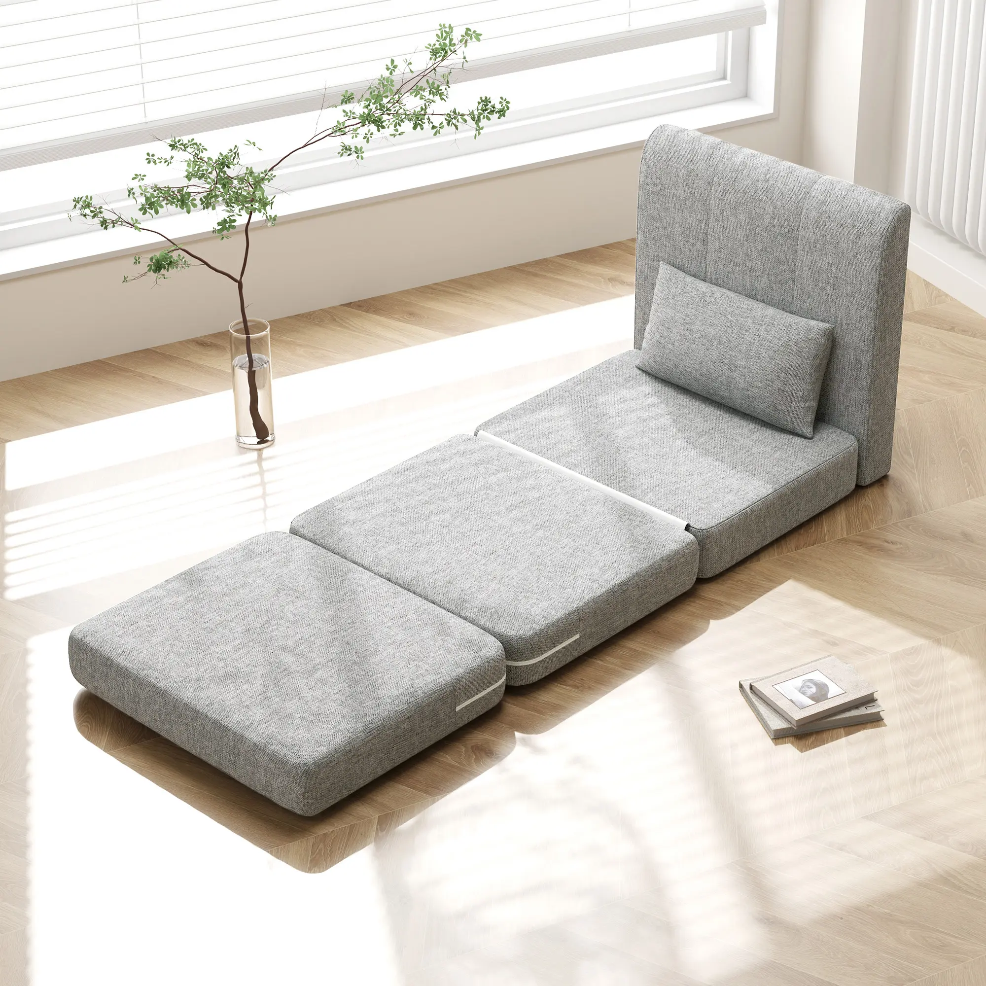 Fotoliu extensibil Homcom 83B-076V00GY (Grey) - 6
