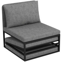 Fotoliu extensibil Homcom 83B-157V00GY (Grey) Thumb