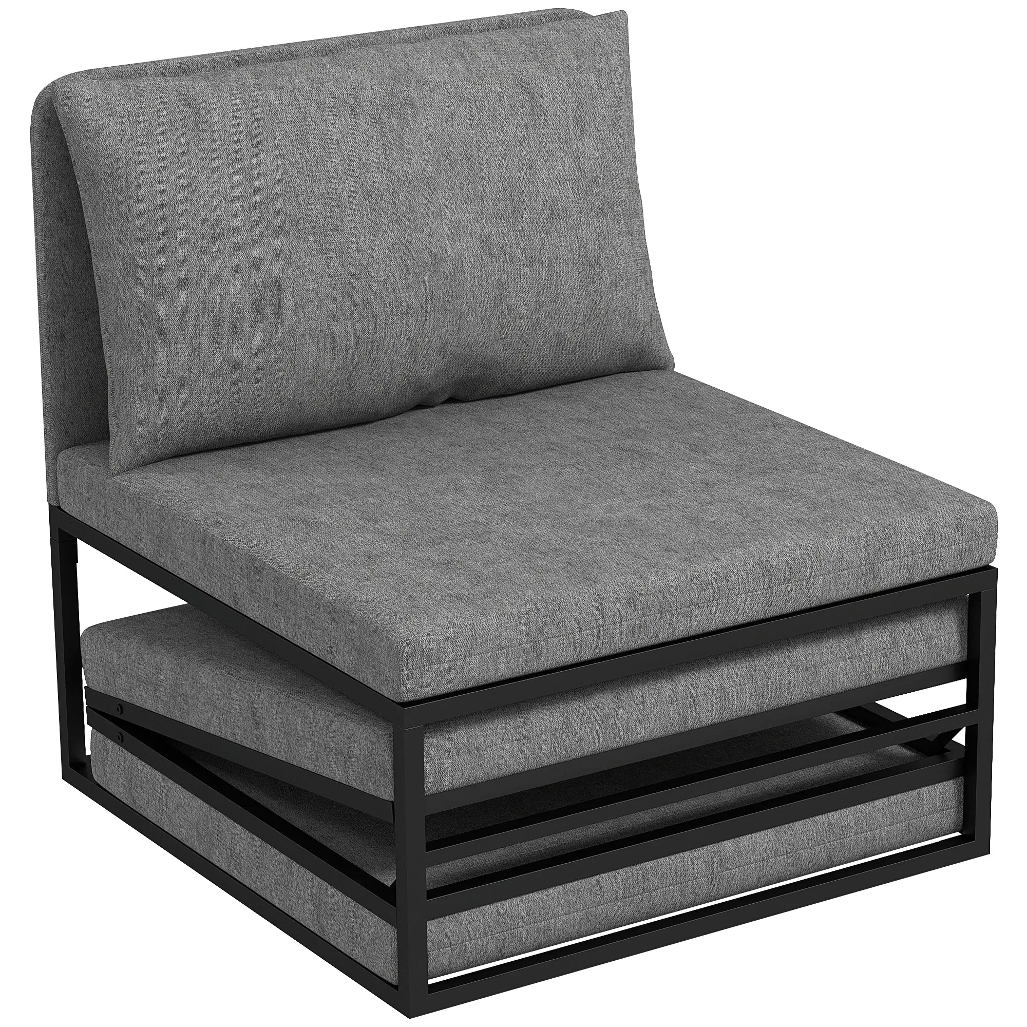 Fotoliu extensibil Homcom 83B-157V00GY (Grey) - 2