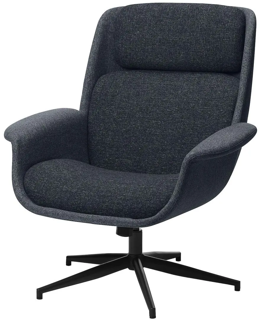 Fotoliu Ikea Aleby/Gunnared cu suport pentru picioare (Gri mediu/Gri inchis)