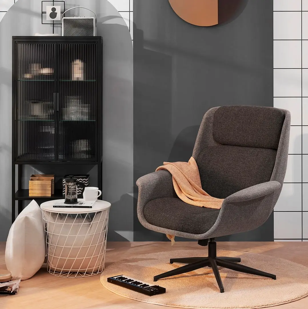 Fotoliu Ikea Aleby/Gunnared (Gri mediu/Gri inchis)