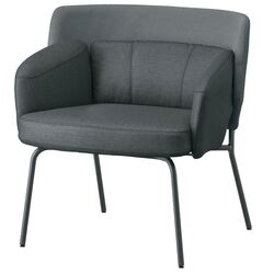 Кресло Ikea Bingsta (Висле Темно-серый/Кабуса Темно-серый)