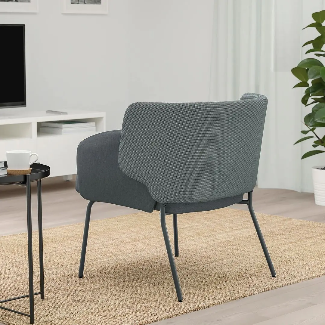 Кресло Ikea Bingsta (Висле Темно-серый/Кабуса Темно-серый)