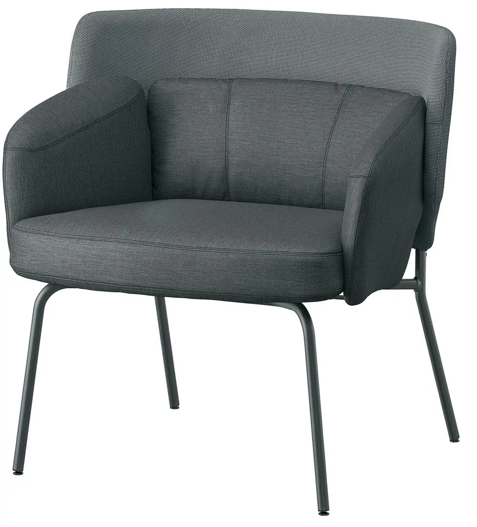 Кресло Ikea Bingsta (Висле Темно-серый/Кабуса Темно-серый)