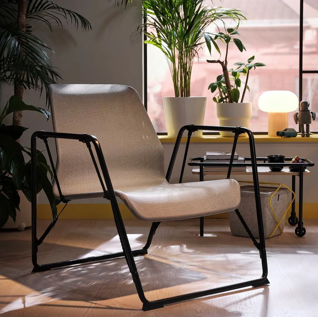 Fotoliu Ikea Brannboll (Gri/Negru)