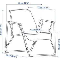 Fotoliu Ikea Brannboll (Gri/Negru) Thumb