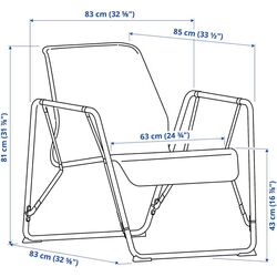 Fotoliu Ikea Brannboll (Gri/Galben) Thumb
