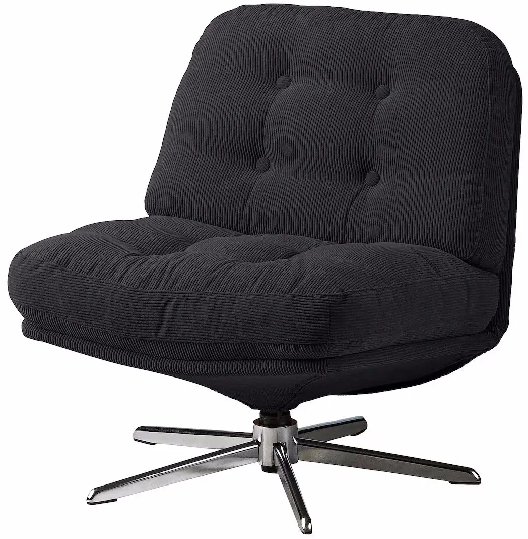Fotoliu Ikea Dyvlinge/Kelinge rotativ (Negru)