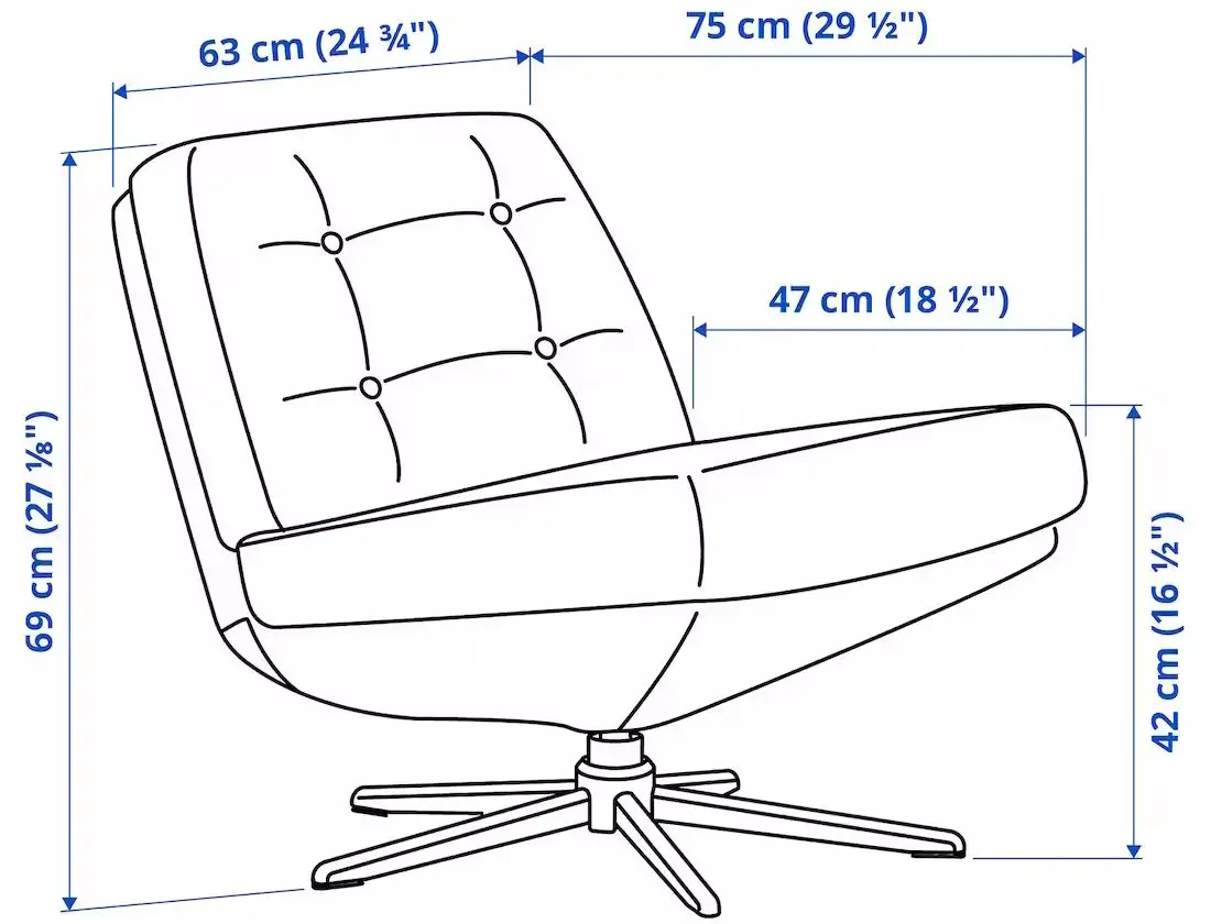Fotoliu Ikea Dyvlinge/Kelinge rotativ (Verde)