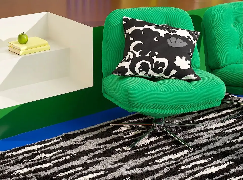 Fotoliu Ikea Dyvlinge/Kelinge rotativ (Verde)