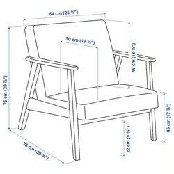 Fotoliu Ikea Ekenaset/Kilanda (Bej deschis) Thumb