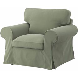 Fotoliu Ikea Ektorp/Hakebo cu puf (Gri-Verde) Thumb