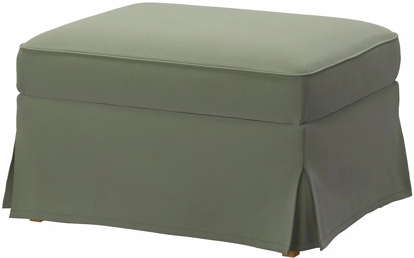 Fotoliu Ikea Ektorp/Hakebo cu puf (Gri-Verde)