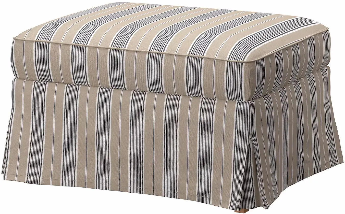 Fotoliu Ikea Ektorp/Karlshov cu puf (Bej/Multicolor)