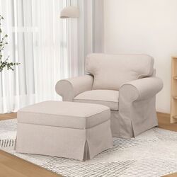 Fotoliu Ikea Ektorp/Kilanda cu puf (Bej Deschis)