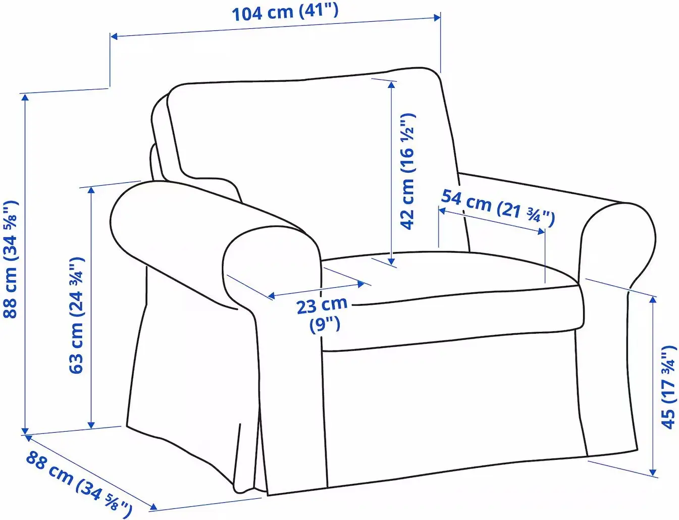 Fotoliu Ikea Ektorp/Kilanda (Bej Deschis)