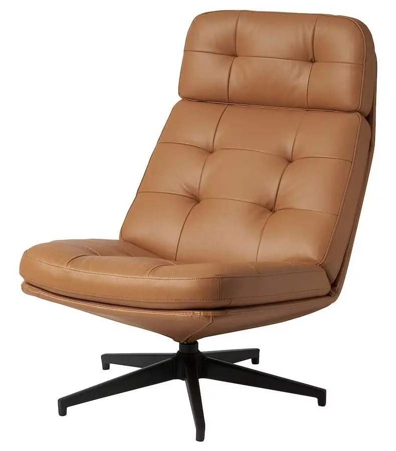 Кресло Ikea Havberg/Grann/Bomstad вращающееся (Золотисто-коричневый)