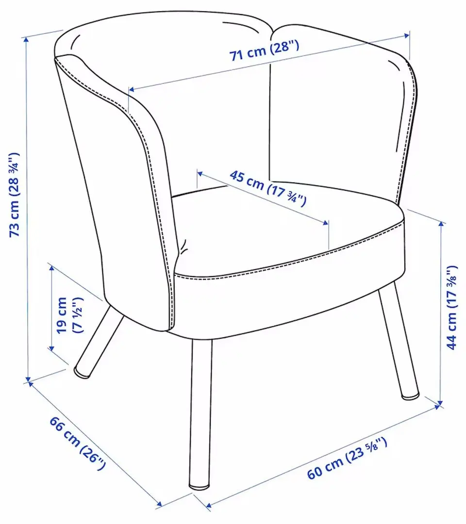 Fotoliu Ikea Herrakra/Diserod (Galben Inchis)