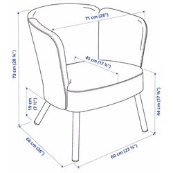 Fotoliu Ikea Herrakra/Skulsta (Negru) Thumb