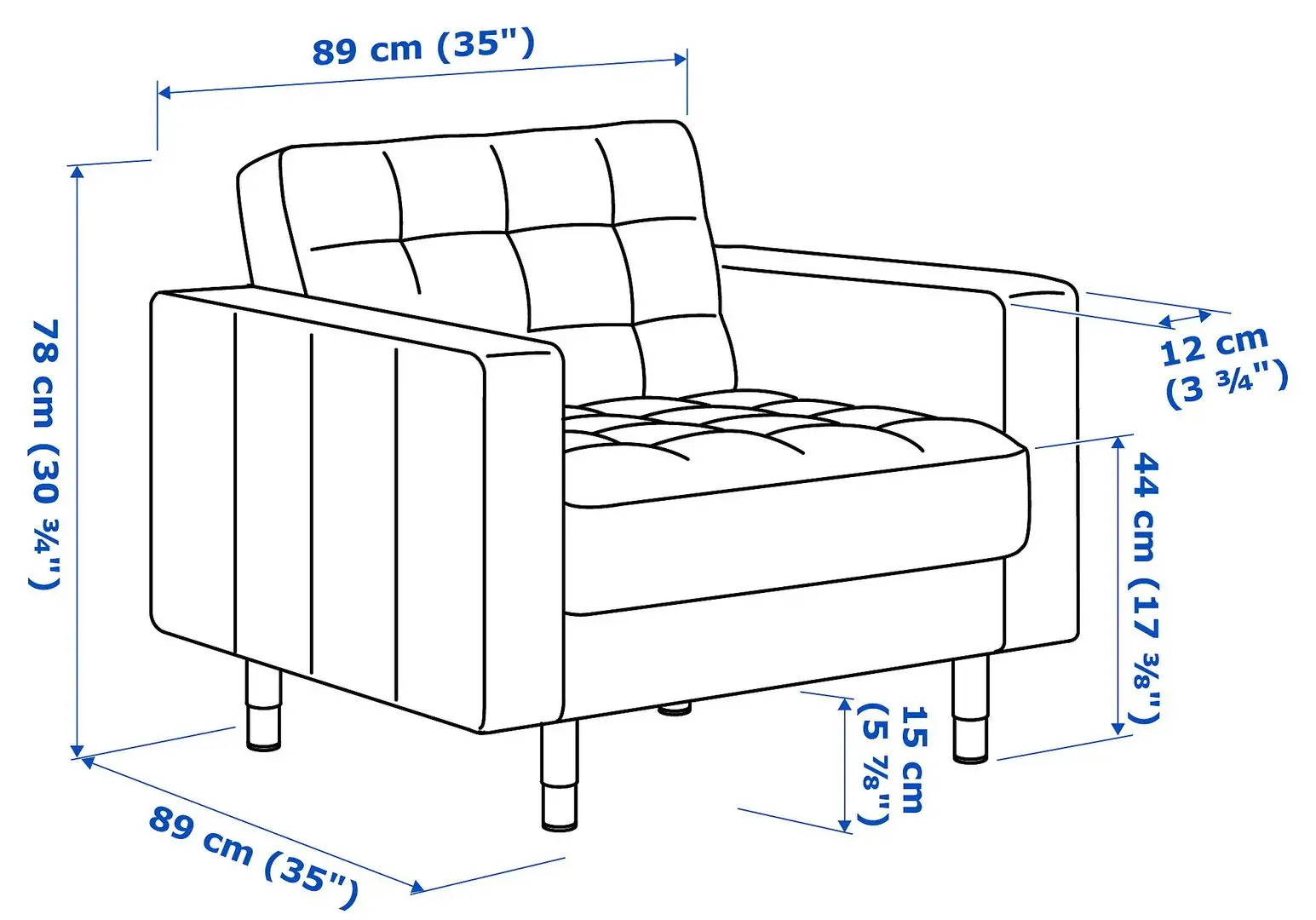 Fotoliu Ikea Landkrona (Grann/Bomstad Maro-Auriu/Lemn)