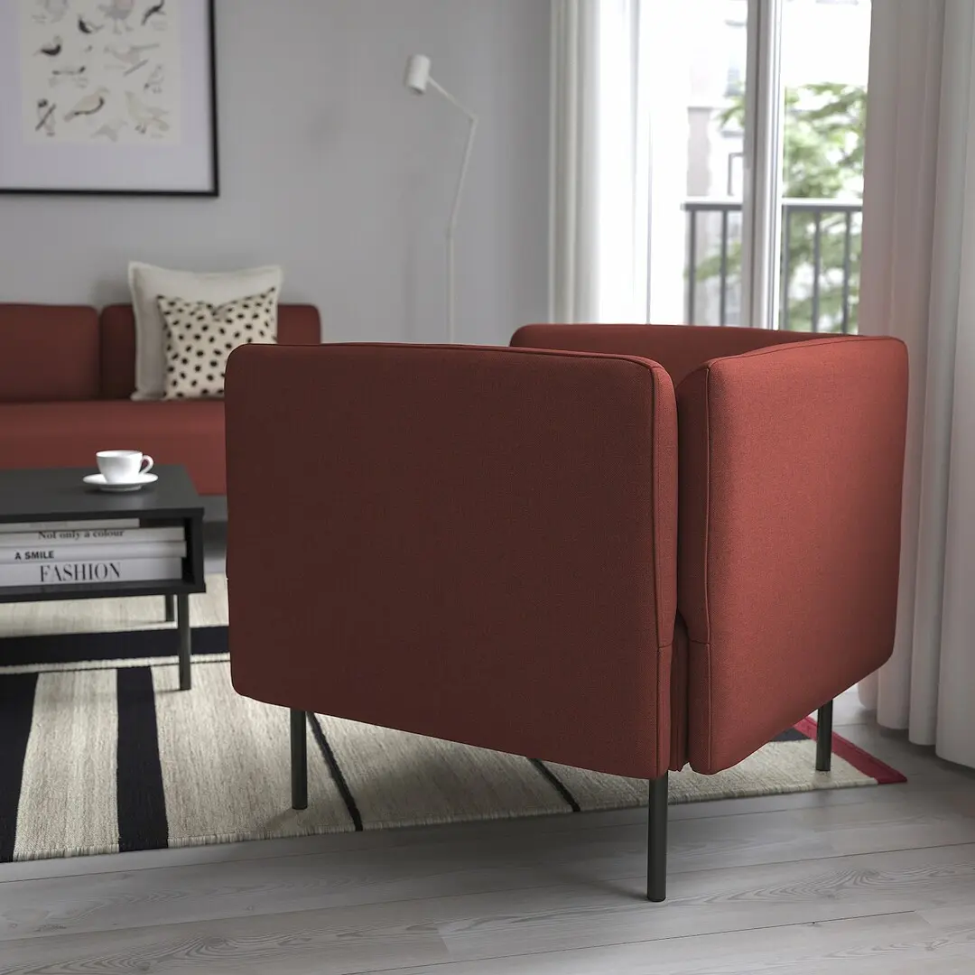 Fotoliu Ikea Lillehem/Gunnared (Maro-rosu)