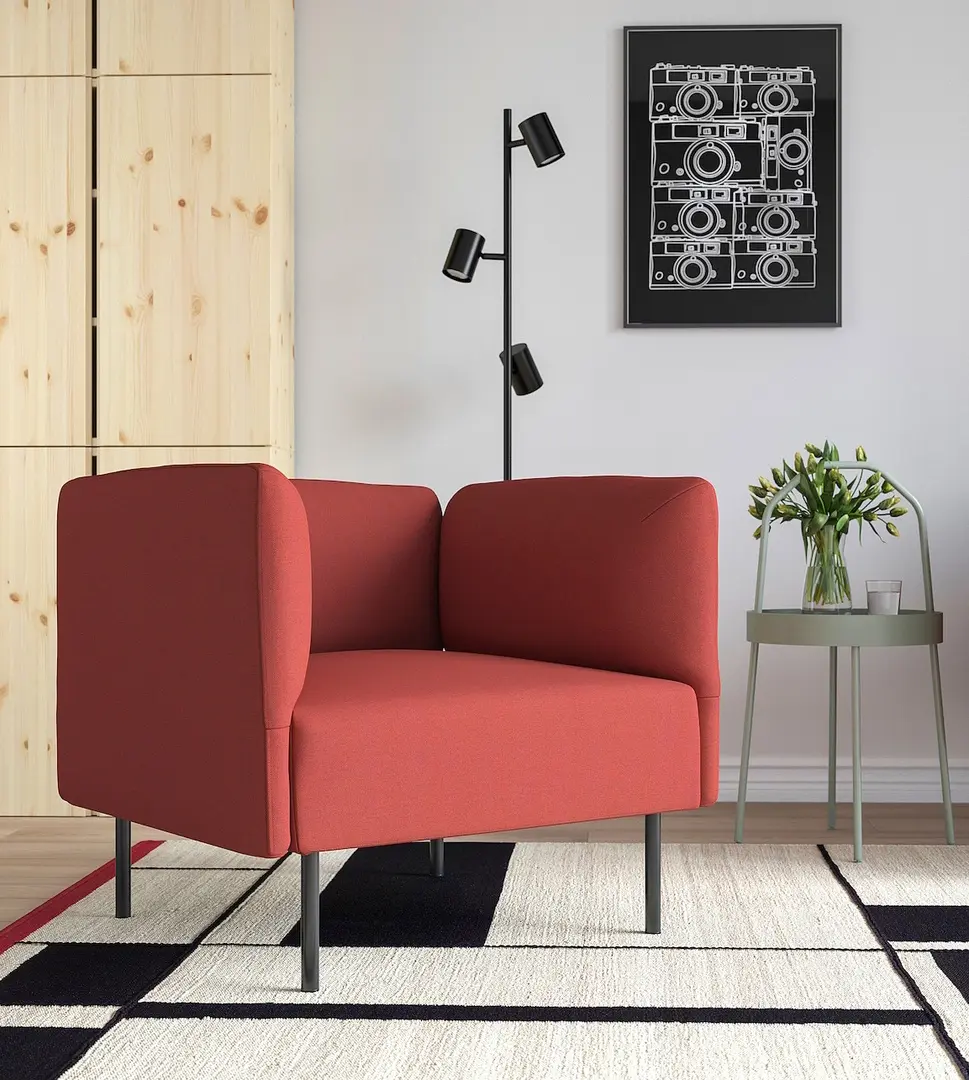 Fotoliu Ikea Lillehem/Gunnared (Maro-rosu)