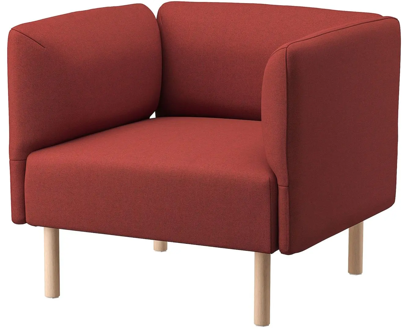 Fotoliu Ikea Lillehem/Gunnared (Maro-Rosu/Lemn)