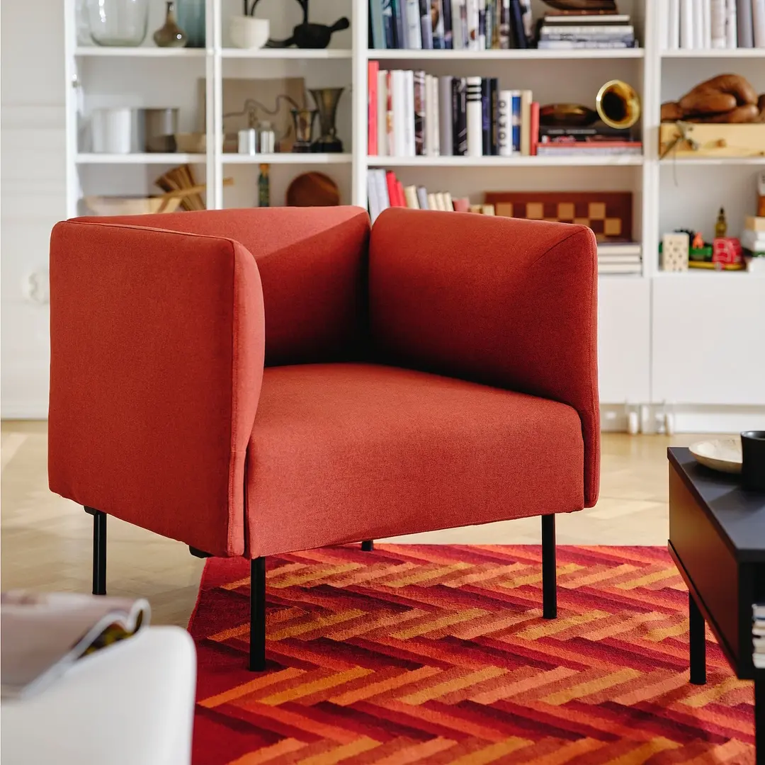 Fotoliu Ikea Lillehem/Gunnared (Maro-rosu)