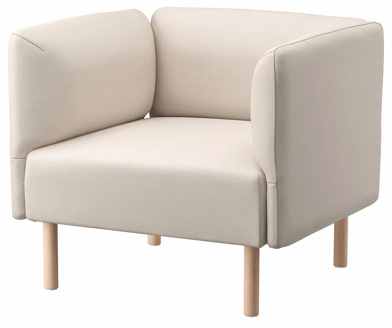 Кресло Ikea Lillehem/Vissle (Бежевый/Дерево)