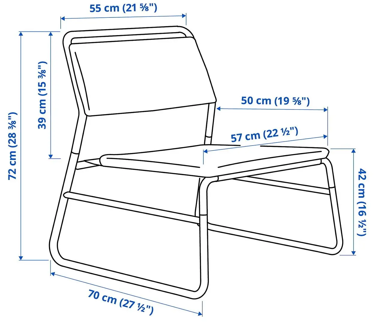 Fotoliu Ikea Linneback (Orrsta Gri)