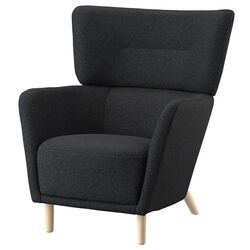 Fotoliu Ikea Oskarshamn (Gunnared Negru-Gri)