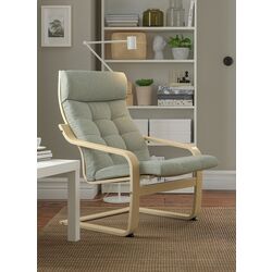 Fotoliu Ikea Poang (Furnir Mesteacăn/Gunnared Verde Deschis)