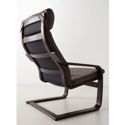 Fotoliu Ikea Poang (Negru-maro/Maro inchis) Thumb