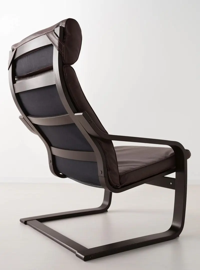 Fotoliu Ikea Poang (Negru-maro/Maro inchis)