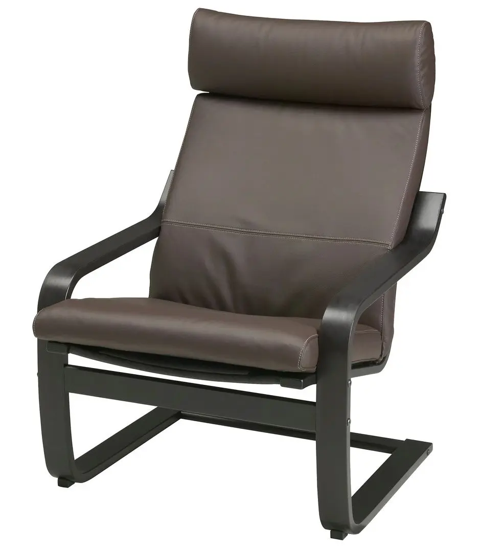 Fotoliu Ikea Poang (Negru-maro/Maro inchis)