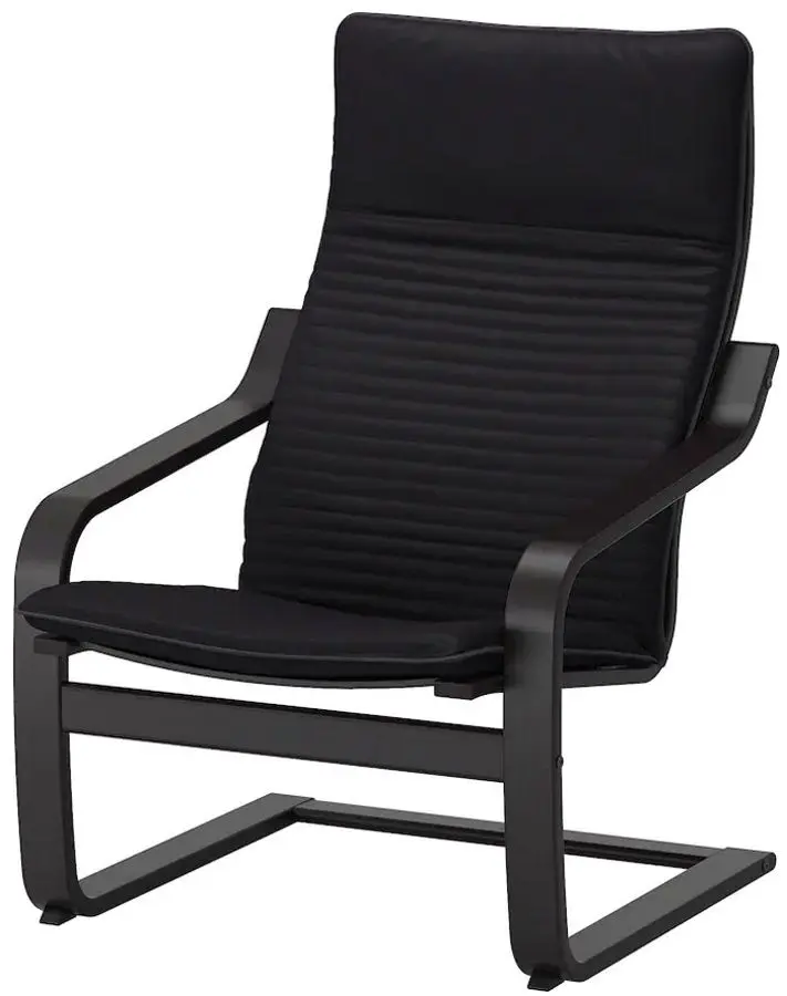 Fotoliu Ikea Poang (Negru-maro/Knisa Negru)