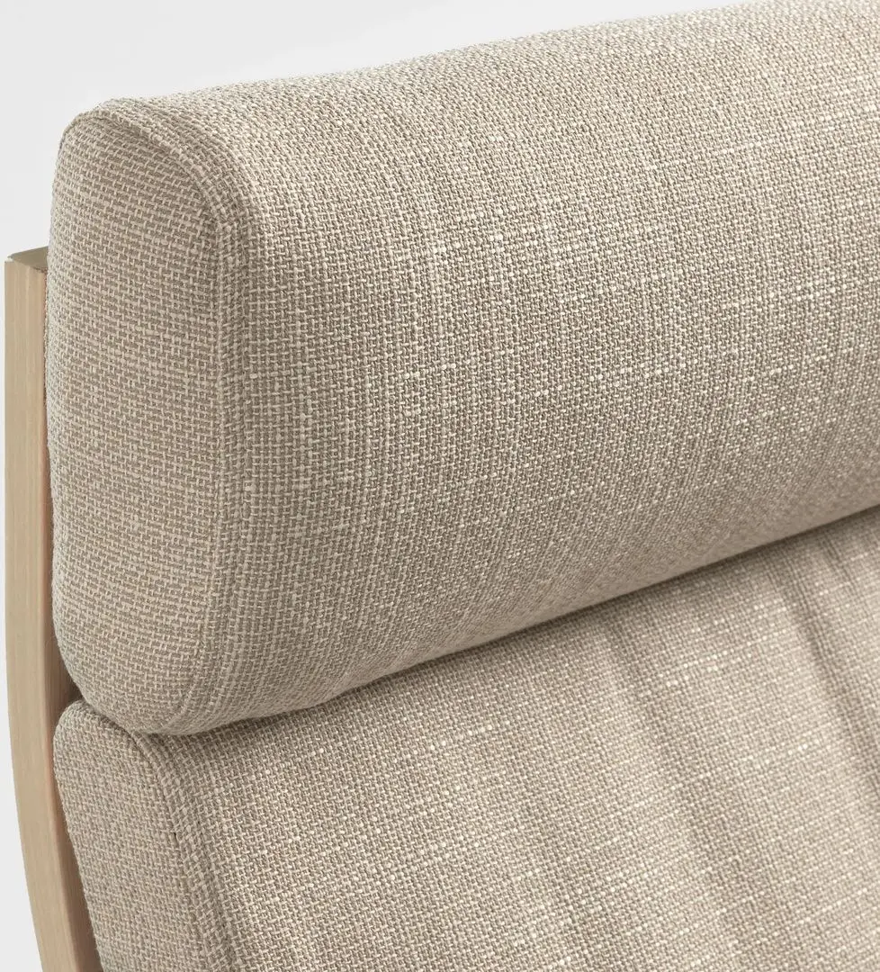 Fotoliu Ikea Poang (Furnir Stejar alb/Hillared Bej)