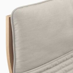 Fotoliu Ikea Poang/Knisa (Furnir stejar alb/Bej deschis) Thumb