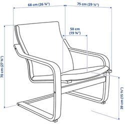 Fotoliu Ikea Poang/Katorp (Black/Natural//Bej) Thumb
