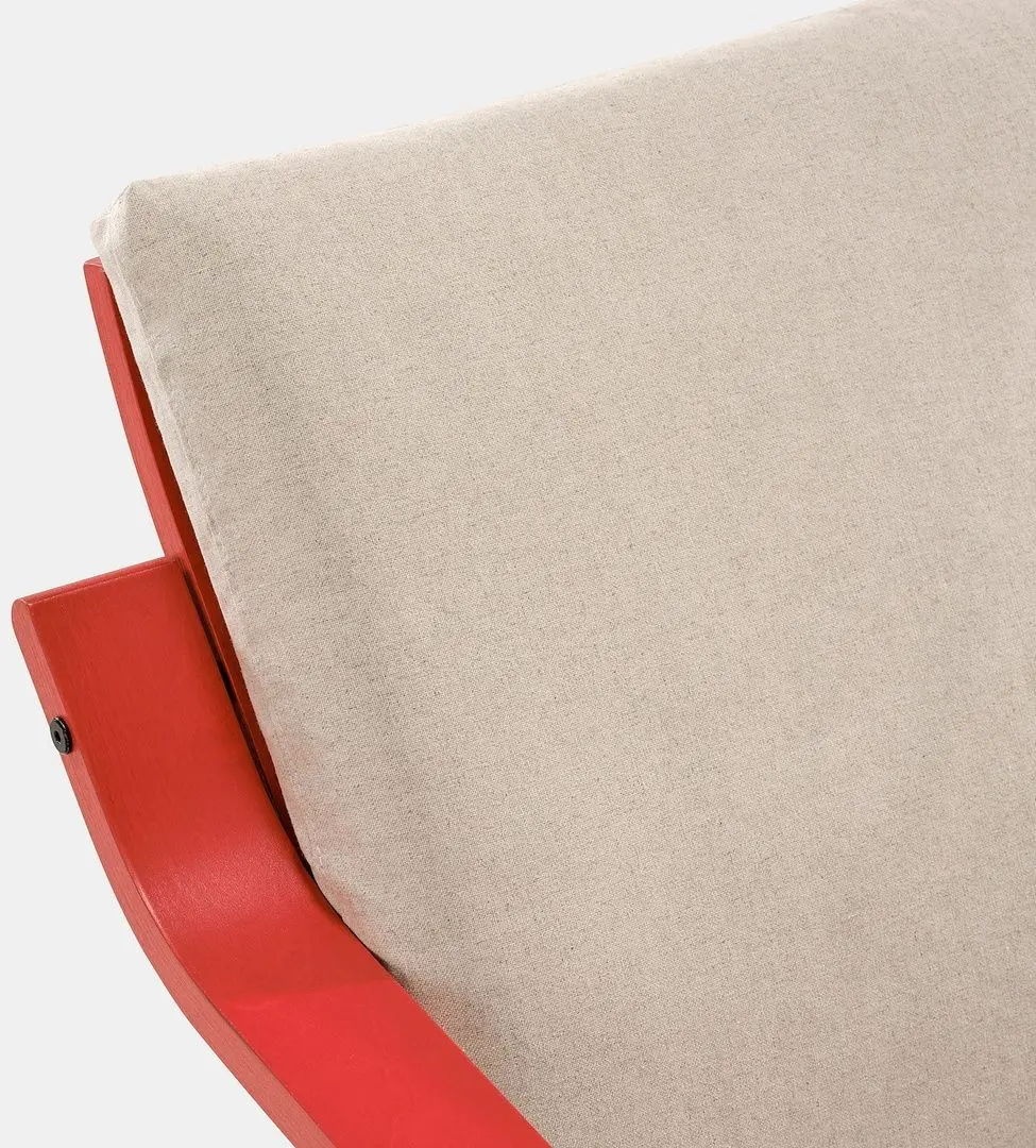 Fotoliu Ikea Poang/Katorp (Rosu/Natural/Bej)