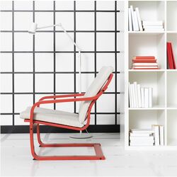 Fotoliu Ikea Poang/Katorp (Rosu/Natural/Bej) Thumb