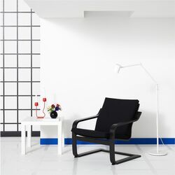 Fotoliu Ikea Poang/Vissle (Negru)