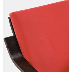 Fotoliu Ikea Poang/Vissle (Negru/Rosu) Thumb