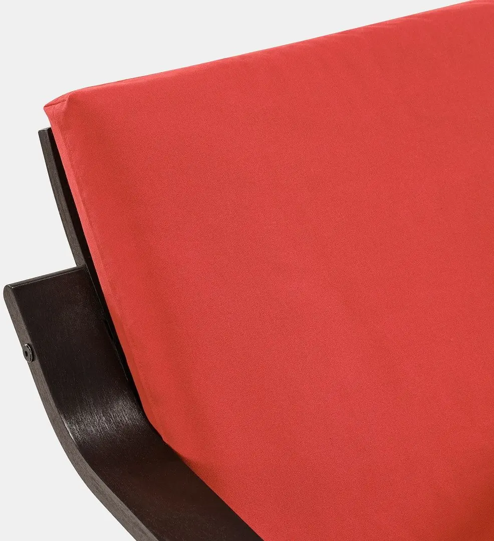 Fotoliu Ikea Poang/Vissle (Negru/Rosu)