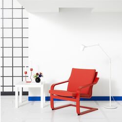 Fotoliu Ikea Poang/Vissle (Rosu)