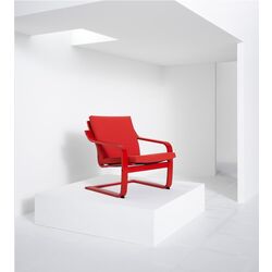 Fotoliu Ikea Poang/Vissle (Rosu) Thumb